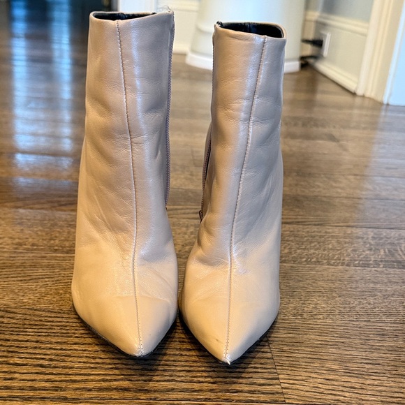 Saks Fifth Avenue Beige Heeled Boots - Picture 4 of 7
